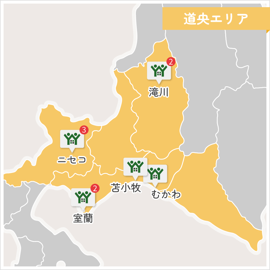 道央エリアの地図