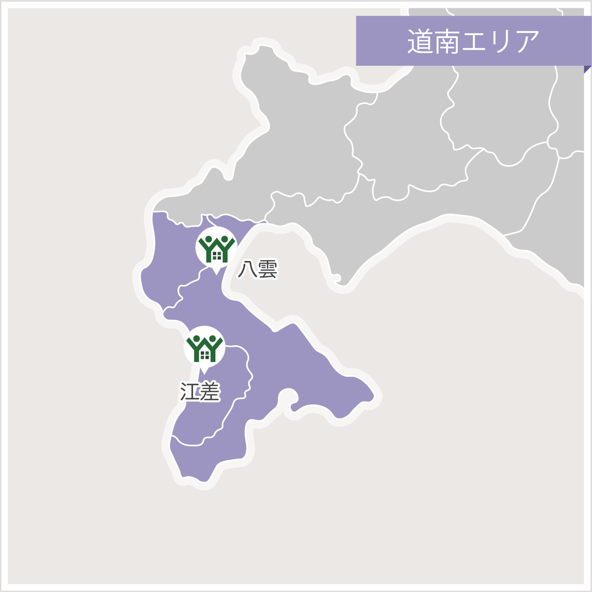 道南エリアの地図