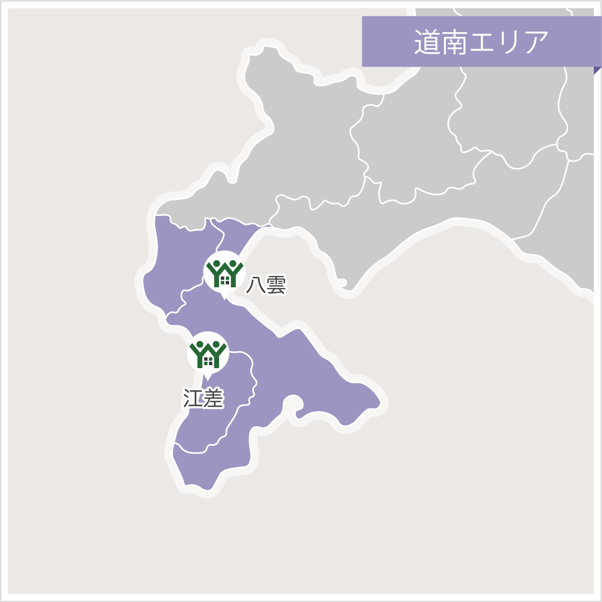 道南エリアの地図